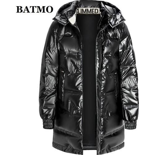 BATMO 2020 new arrival winter 80% white duck down hooded jackets men,waterproof parkas coat,8018