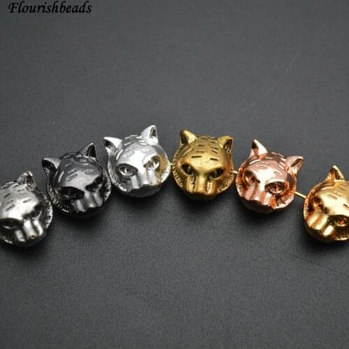 Various color Metal Alloy Wolf / Dog Head Spacer Loose Beads Fit Bracelet or Necklace Making 50pc per lot