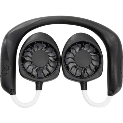 Hot Sale 50% Outdoor Portable Lazy Hanging Neck USB Rechargeable 3 Speed Cooling Fan Cooler Hanging Desktop Fan for Home