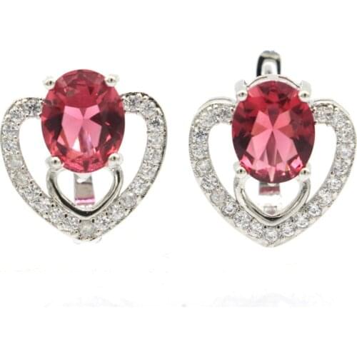 48x14mm Hot Selling Rectangle Created Rich Blue Violet Tanzanite Silver Earrings for Women Fashion Jewelry Dating Girls