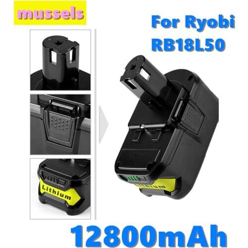 18V 12800mAh Li-ion Rechargeable Battery for Ryobi cordless Power Tool BPL1820 P108 P109 P106 P105 P104 P103 RB18L50 RB18L40