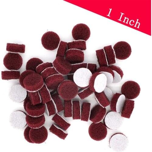 200 PCS 1 Inch 25mm Multi-Purpose Flocking Scouring Pad 400-800 Grit Industrial Heavy Duty Nylon Cloth for Polishing & Grinding