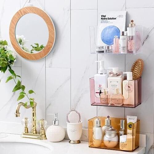 Wall-mounted Mask Storage Box Home Desktop Dressing Table Bathroom Bathroom Cosmetic Storage Box Frame Free Punching