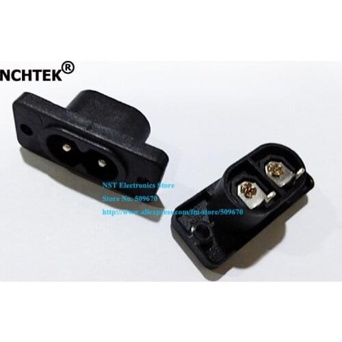 NCHTEK AC 250V 2.5A IEC 320 C8 2Pin Male Socket Soldering Power Connector/Free Shipping/20PCS