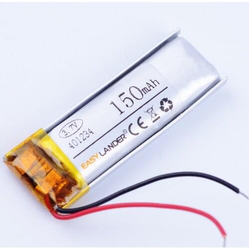 401234 3.7V 150mAh Rechargeable li Polymer Li-ion Battery For mp3 mp4 audio Bluetooth headset DVR small speaker toys 041234