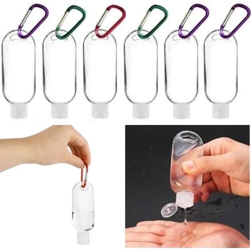 Plastic Carabiner Hook Bottle Gel Hang Bag Sanitizer Gel Holder Sanitizer Bottle Hang Outdoor Travel Spray Gel Bag