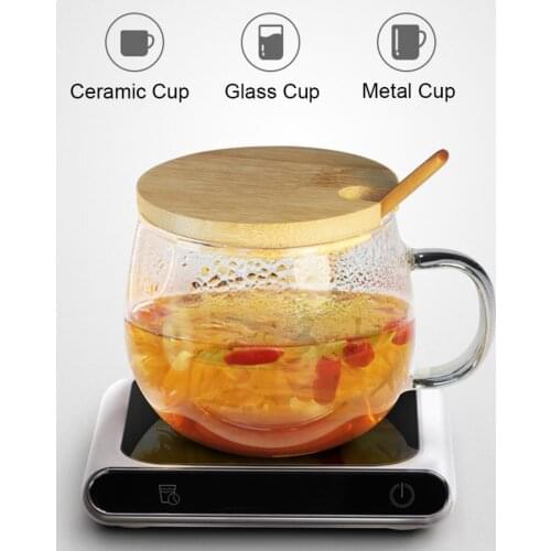 Home Office Cup Warmer Heater Pad USB Powered Coffee Tea Milk Mug Warming Heating Mat 3-Levels Adjustable Constant Temperature