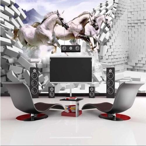 Custom wallpaper 3D papier peint solid wall painting Ma Yue background wall TV background wall living room bedroom 3d wallpaper