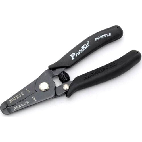 ProsKit 1PK-3001E Precision Wire Stripper With Conductive Handle Antistatic Cutting Plier Hand Tool 0.2-0.8MM