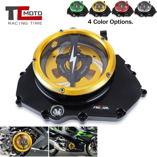 Clear Clutch Cover For Kawasaki Ninja 400 Z400 Ninja400 2018-2021 Engine Protector Guard Spring Retainer Pressure Plate