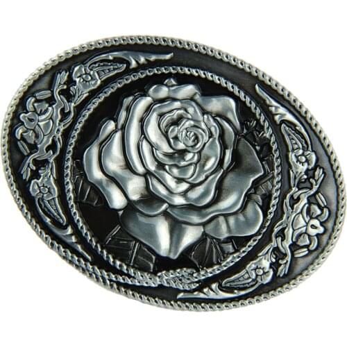 Punk Flower Man Skeleton Pattern Halloween Hip Hop Biker Men Costume Belt Buckle