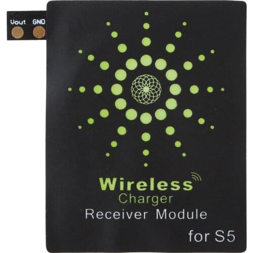 Qi Standard Black DC 5V / 1A 100 - 200KHZ Wireless Charger Receiver Module Fit for Samsung Galaxy S5 / i9600 / i9700