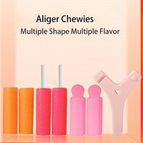 Multiple Shape Aligner Chewies With Multiple Flavor Dental Aligner Retainer Orthodontic Chew for Invisalign Aligners Clear