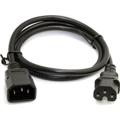 IEC 320 C14 Male to C15 Female Power Extension Cable for Kettle Plug 100cm