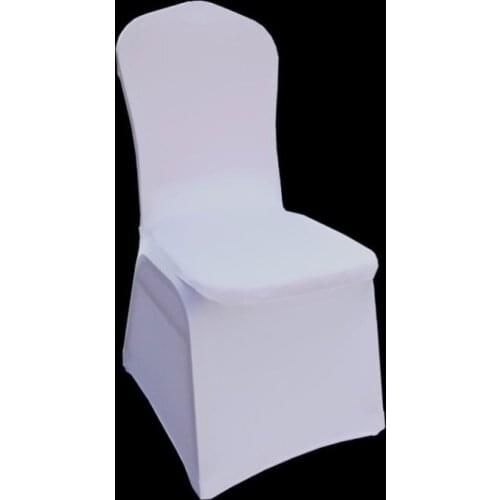 Universal White Polyester Spandex Wedding Chair Covers for Weddings Banquet Hotel Decoration Decoration Supplies DHL Delivery
