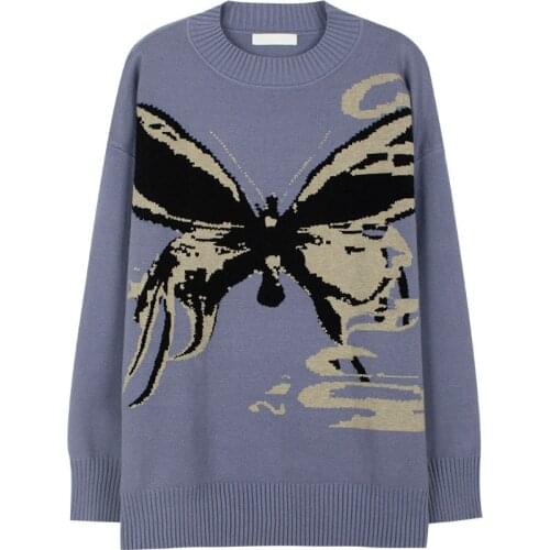 Knitted Harajuku animal Winter Clothes y2k womens clothing 2021 Oversized Sweaters Long Sleeve Top Gothic Kawaii pullovers tops