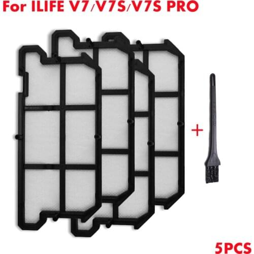 5PCS robot vacuum cleaner HEPA high efficiency dust filter for ILIFE V7S V7 V7Spro parts dust cleaning sweeper as seen on tv