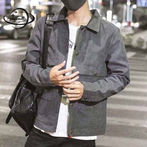 YAUAMDB Men's Suede Jackets