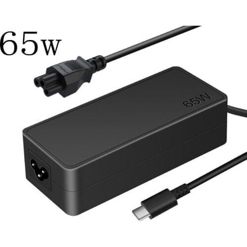 EU/US/UK/AU Plug Power Adapter 20V 3.25A 65W USB Type C Ac Power Adapter Charger for Lenovo MIIX 720/ PRO/X1/T570/P51s Laptop