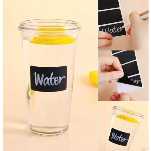 120pcs/roll Waterproof Chalkboard Stickers Kitchen Spice Bottle Label Home Jam Jar Tags Blackboard Labels Home Decorations