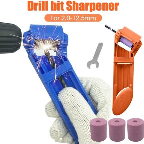 2-12.5mm Portable Drill Bit Sharpener Corundum Grinding Wheel Titanium for Polishing Grinder Wheel Powered Tools Dropshipping