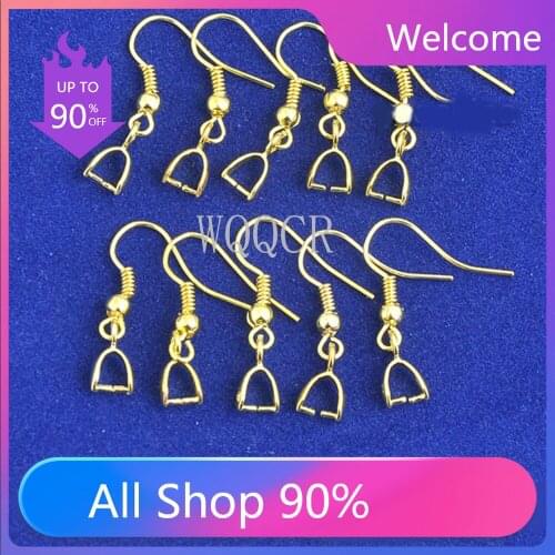 20PCS New 18K Gold Earrings Accessories Female Creative DIY Accessories Ear Hook Clip Jewelry Making Ms Jewelry Accessories