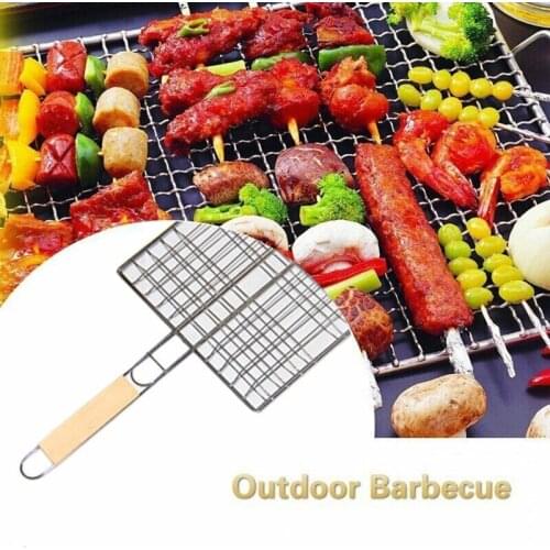39.5*21.5cm Barbecue Stainless Steel Non-stick Easy Clean Multifunctional Portable Outdoor Accessories Picnic Family Party Tools