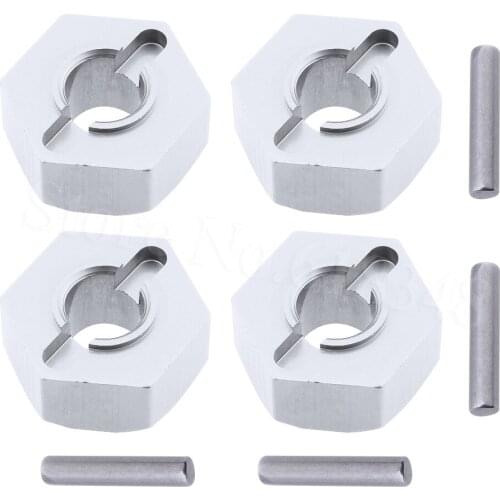 4Pcs Aluminum Wheel Hex Mount W/Pins (2*10) HSP 180007 (18019) For Pangolin 94180 Upgrade Parts For 1/10 4WD RC Rock Crawler
