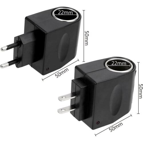 AC 220V To DC 12V EU US Plug Converter Car Cigarette Lighter Adapter Auto Accessories