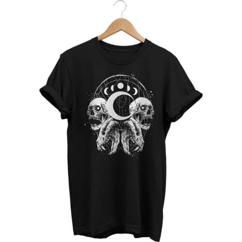 Alternative Gothic Animal Skull goth t-shirt women 100% Cotton funny graphic street style Fashion unisex hipster tee top tshirt