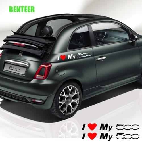 2pcs Car Side Sticker For Fiat 500