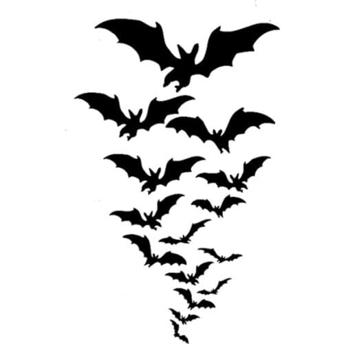 Car Stickers Decor Motorcycle Decals Coolest Halloween Bat Decorative Accessories Creative Sunscreen Waterproof PVC,18cm*12cm