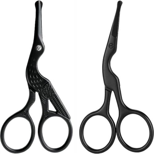 Safe Nose Hair Remover Scissor Trimmer Stainless Steel Mini Portable eyebrow Beard Scissors Rounded Curved Safety Scissors
