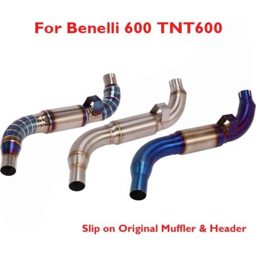 Slip on Motorcycle Exhaust System Link Pipe Connector Link Tube Connection for BENELLI 600 TNT600