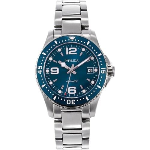 Top Brand Fashion Sapphire Crystal Mens Blue Watch Automatic Self-Winding Movement 40mm Wristwatch With Date Classic Conquest