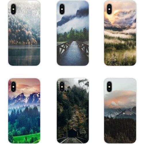 For Samsung Galaxy A3 A5 A7 A9 A8 Star A6 Plus 2018 2015 2016 2017 Accessories Phone Cases Covers Mountain Forest Clouds