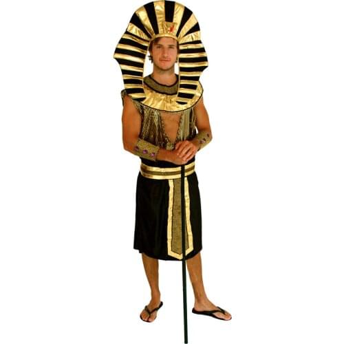 Egyptian Pharaoh Costumes Halloween Party Adults Clothing Egyptian Pharaoh King Men Fancy Dress Costume For Halloween Cleopatra