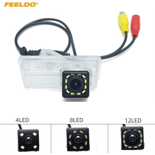 FEELDO Car Backup Rear View Camera With LED For Toyota Land Cruiser 120 Prado 2002~2010 Old Reiz #MX4692
