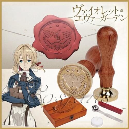 Auto Memories Doll figure Violet Evergarden Retro Seal Wax Animation Auto Memories Doll Gauntlet Knuckles Gloves Cosplay Prop