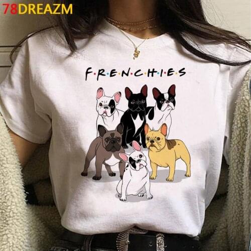 French Bulldog Bull Terrier summer top tshirt female streetwear tumblr white t shirt harajuku kawaii vintage clothes ulzzang