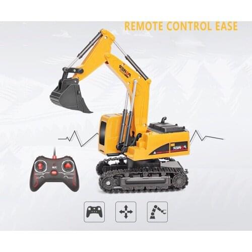 Toy Remote Control Excavator toy car Automatic Alloy Plastic RC Truck Mini Engineering Excavator model for childrens toys