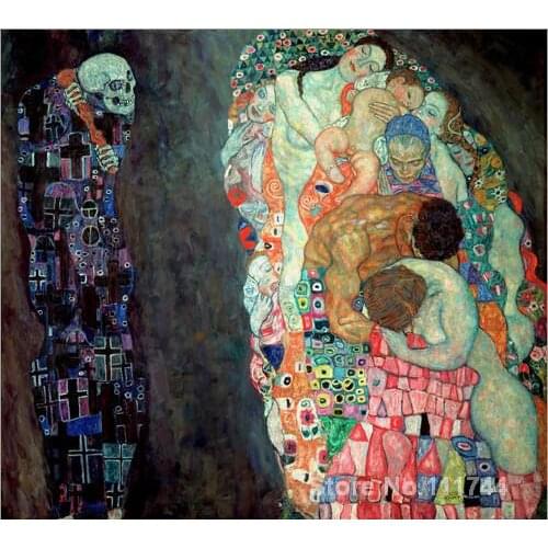 Fine art paintings Death and Life Gustav Klimt replicas oil on canvas High quality Hand painted