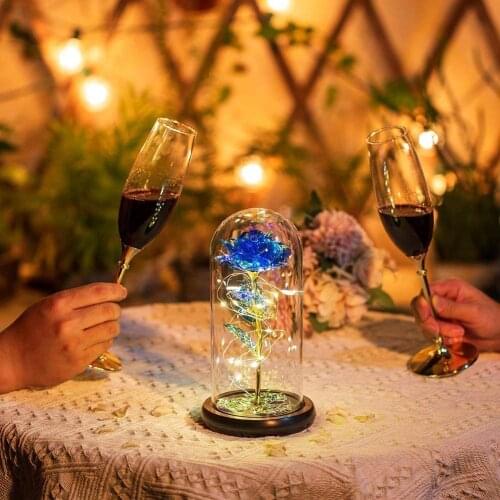 Colorful rose gift, with LED light string, mothers Day graduation gift, Christmas, Valentines day, birthday, anniversary