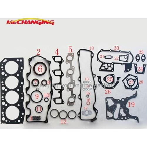 FOR TOYOTA MARK II Saloon 2.4 TD 2LT METAL Automotive Spare Parts Engine Parts Auto Parts Full Set Engine Gasket 04111-54040