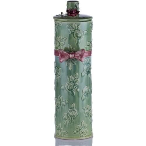 Porio Cover up Floral Green Vase