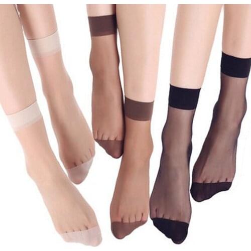 10 pairs summer sexy women ultrathin transparent crystal silk socks for girls high elastic nylon short socks female Asock leader