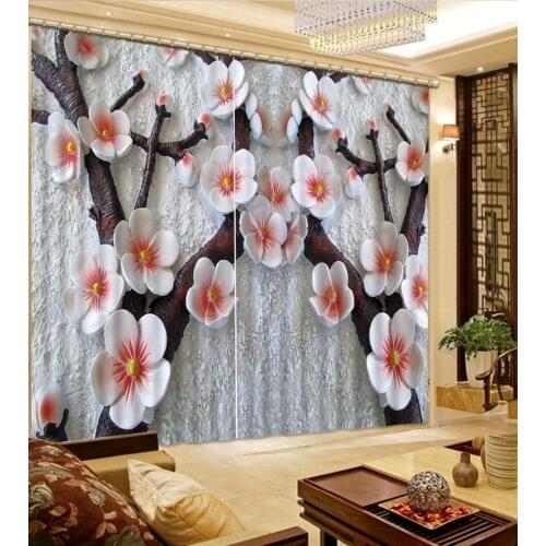 2016 new style Luxury blackout rose for living room bedroom modern window curtains for living room curtains