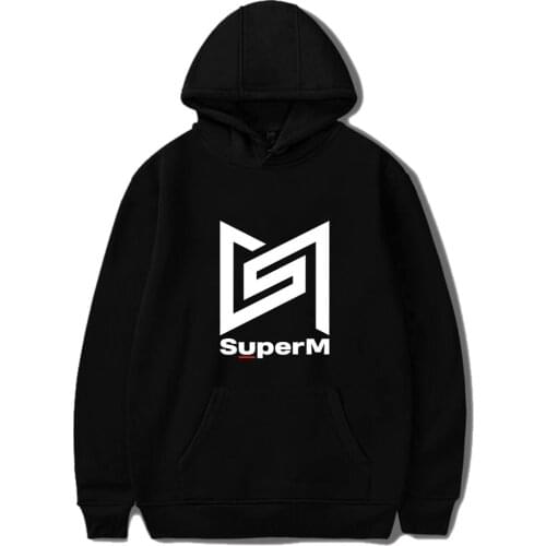 New Kpop SuperM Album Hoodie Women Men Casual Pullover Cap Hoodie Sweatshirt Tops