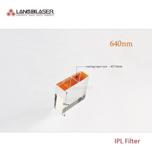 Size : 42*14*38 / spot size&window size : 42*14 / IPL optical laser filters / wave : 640nm~1200nm