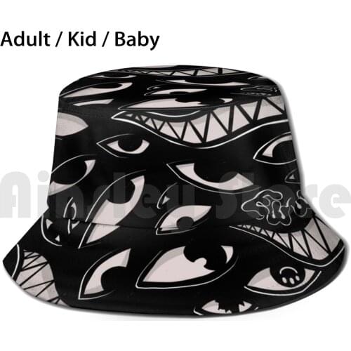 Monster Mash - Goth Sun Hat 1467 Bucket Hat Pink Kawaii Ewwgerms Monster Monster Girls Egirl Fairy Kei